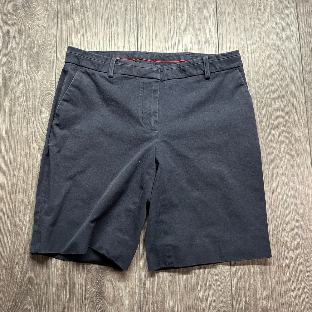 Brooks Brothers Red Fleece Womens Navy Blue Chino Shorts Size 8 Preppy 7 Inch